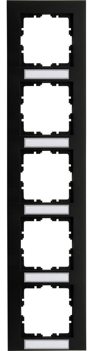 Kopp HK07 PUR HK07 Pure - afdekraam 5-voudig met tekstvenster verticaal, mat-zwart