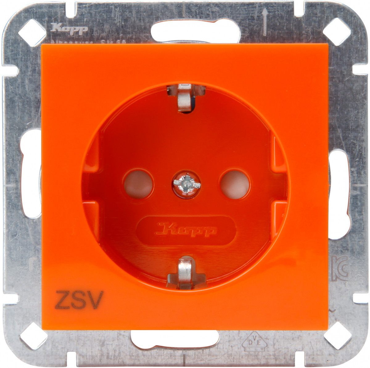 Kopp HK 07 HK07 - wandcontactdoos 1V ra SH "ZSV" oranje