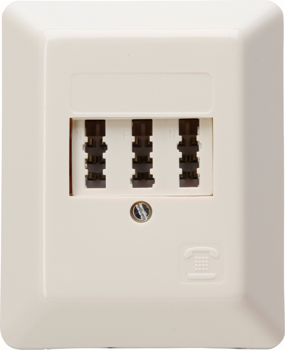 Kopp Internet - Netwerk materiaal Sokkerl Tae stopcontact, 3x6p, NFN-codering