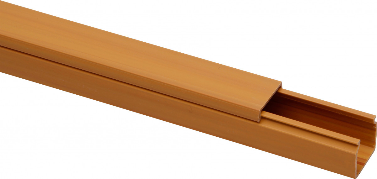 Kopp Kabelkanalen Kabelkanaal 15x10 MM, deksel en kleefstrip, 2M, licht hout