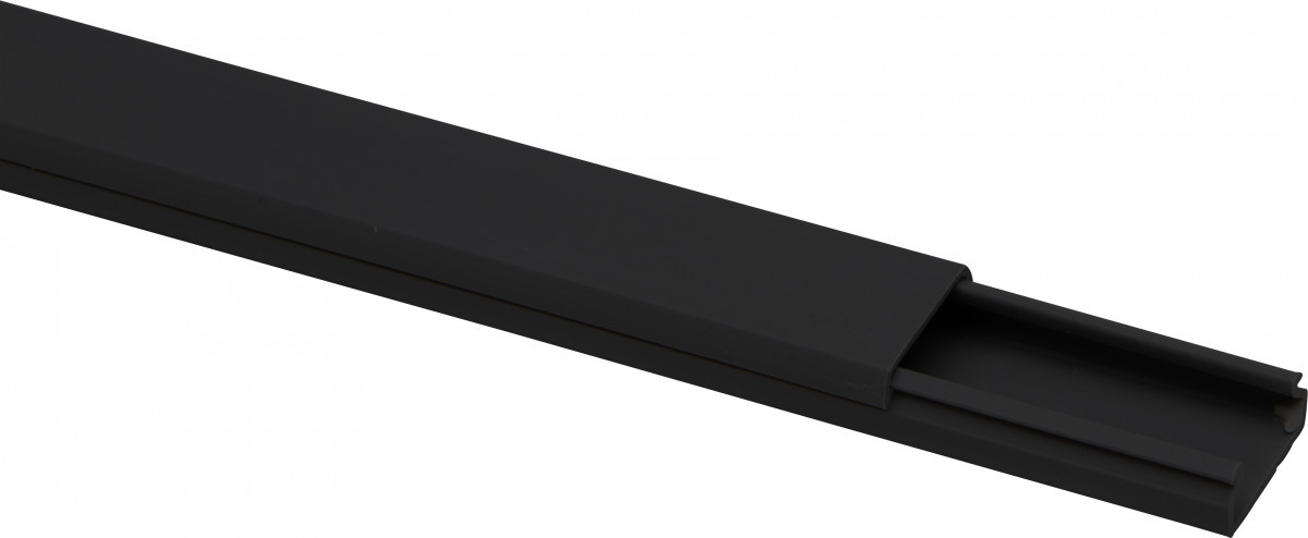 Kopp Kabelkanalen Kabelkanaal 20x10mm, deksel en kleefstrip, 2M, zwart