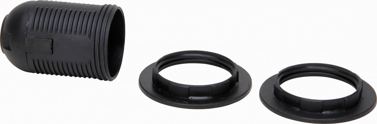 Kopp Lamphouders Lamphouder E27 met 2 ringen, zwart