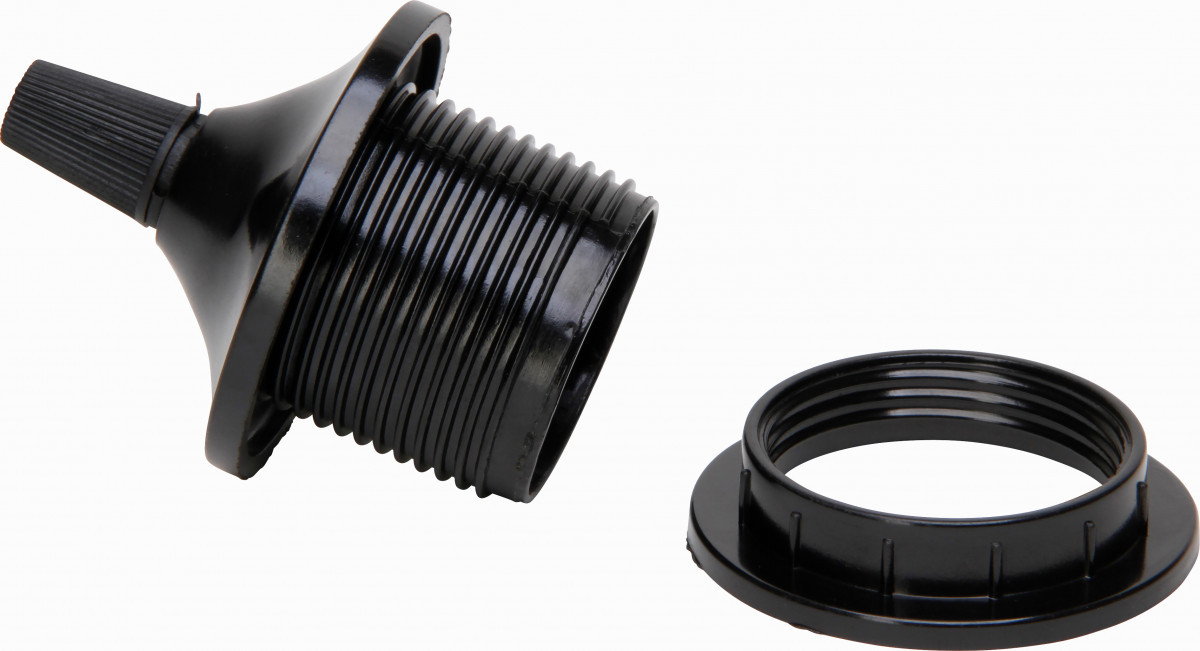 Kopp Lamphouders Lamphouder E27 met kap, zwart