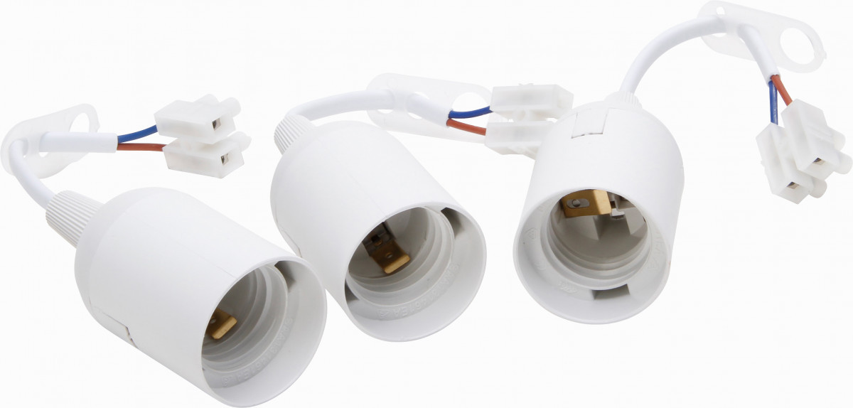 Kopp Lamphouders Verhuisfitting E27 wit, 3 stuks