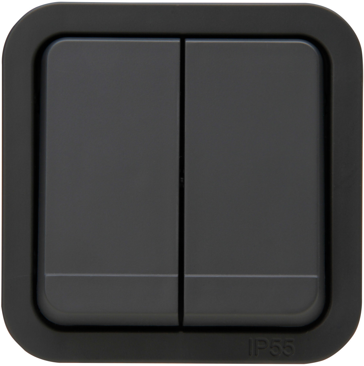 Kopp Maris - serieschakelaar ip55 antraciet