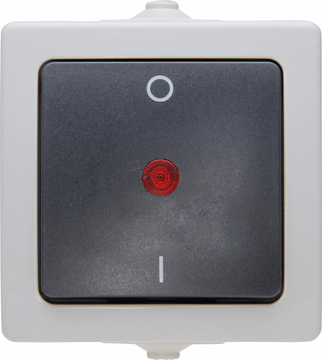 Nautic - 2-polig schakelaar verlicht ip44 grijs