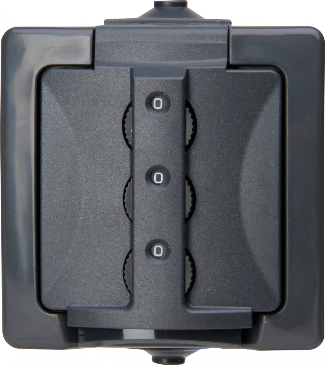 Nautic - wandcontactdoos 1V ra deksel + cijferslot ip44 antraciet