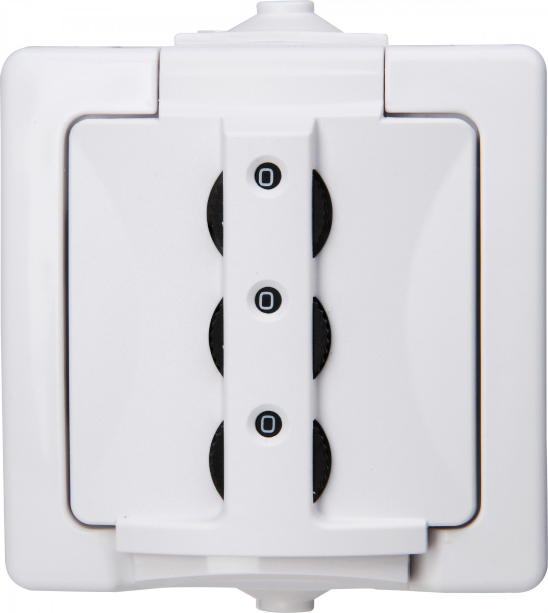 Nautic - wandcontactdoos 1V ra deksel + cijferslot ip44 arctic wit