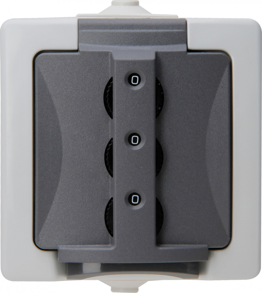Nautic - wandcontactdoos 1V ra deksel + cijferslot ip44 grijs