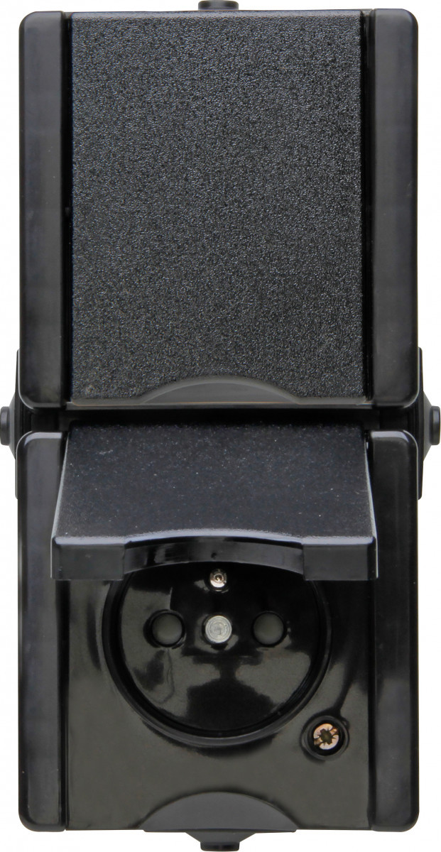 Kopp proAQA Proaqa - wandcontactdoos 2V pa deksel ip44 vert. zwart Kopp proAQA Proaqa - wandcontactdoos 2V pa deksel ip44 vert. zwart