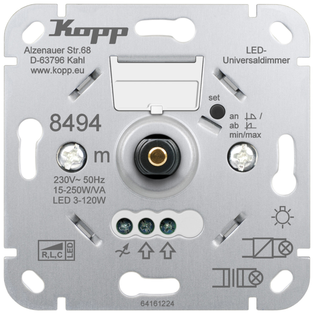 Kopp Sokkel en basis elementen Basislement Universele dimmer RLC 3-250W