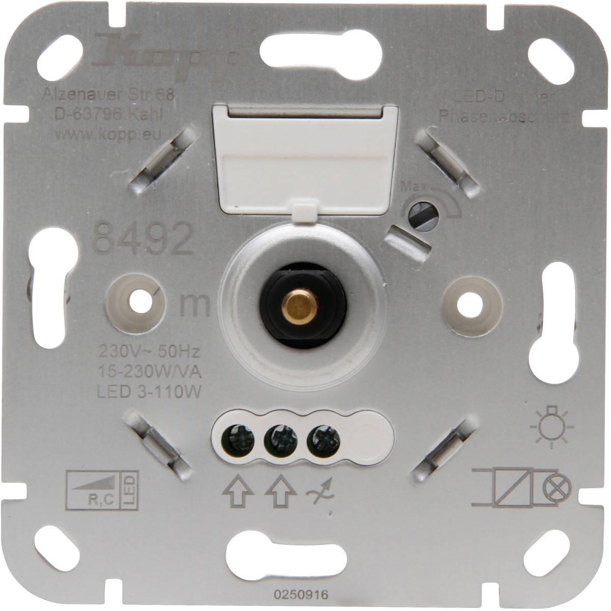 Kopp Sokkel en basis elementen Basislement Universele led dimmer RC 3-220W