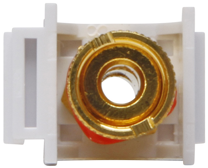 Kopp Sokkel en basis elementen Keystone-Module banana plug connector, rood