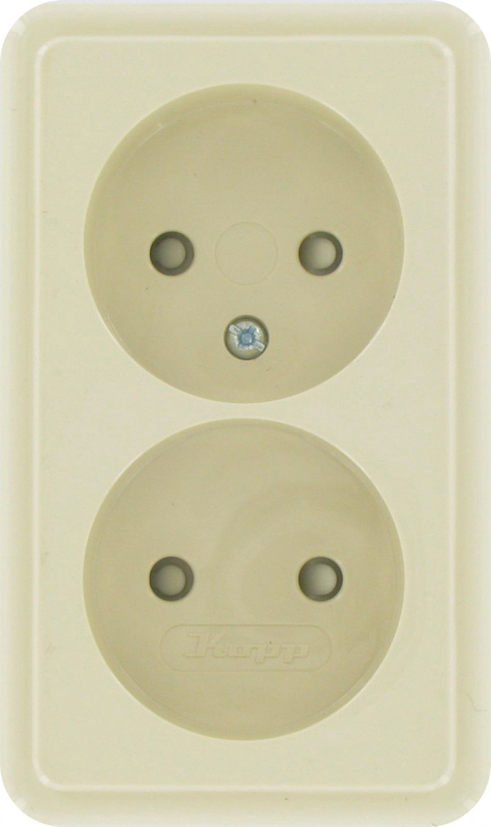 Kopp Standaard opbouw Standard - wandcontactdoos 2V za, crème Kopp Standaard opbouw Standard - wandcontactdoos 2V za, crème