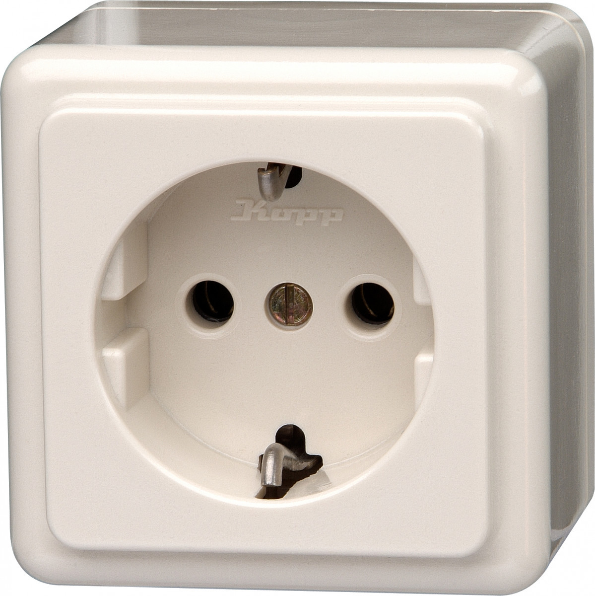 Kopp Standaard opbouw Standard - wandcontactdoos 1V ra crème