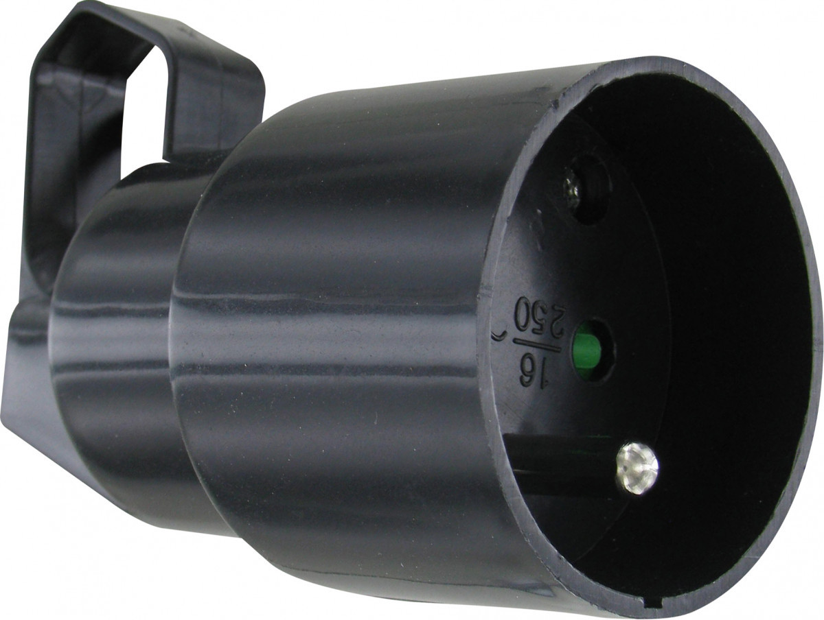 Kopp Stekkers & contrastekkers Contrastekker Pa SH, kunststof, uittrekoog, zij-invoer, zwart