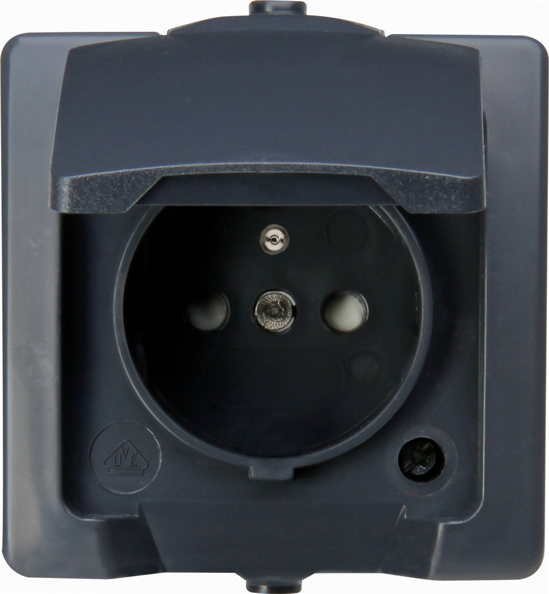 Nautic - wandcontactdoos 1V pa deksel ip44 antraciet