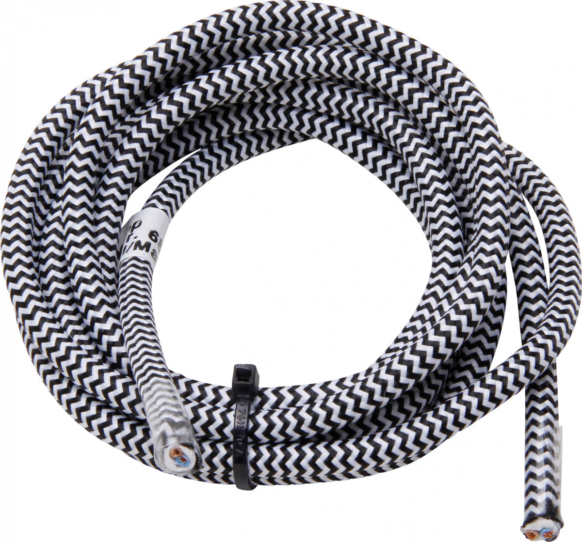 Kopp Textilleitungen Textielsnoer 2x0,75MM² 2M zwart/wit