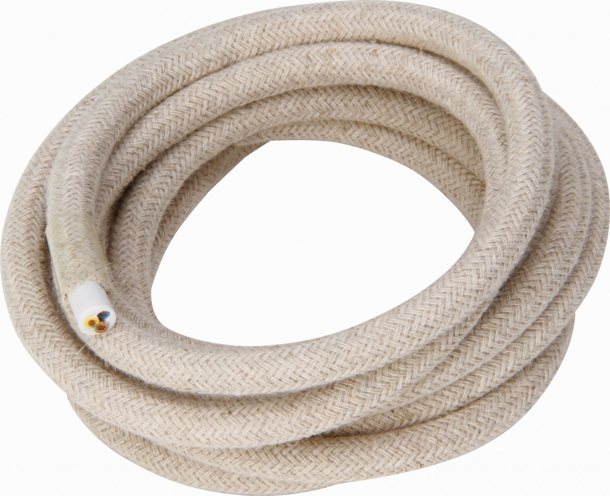 Kopp Textilleitungen Textielsnoer 3x0,75MM² 2M linnen