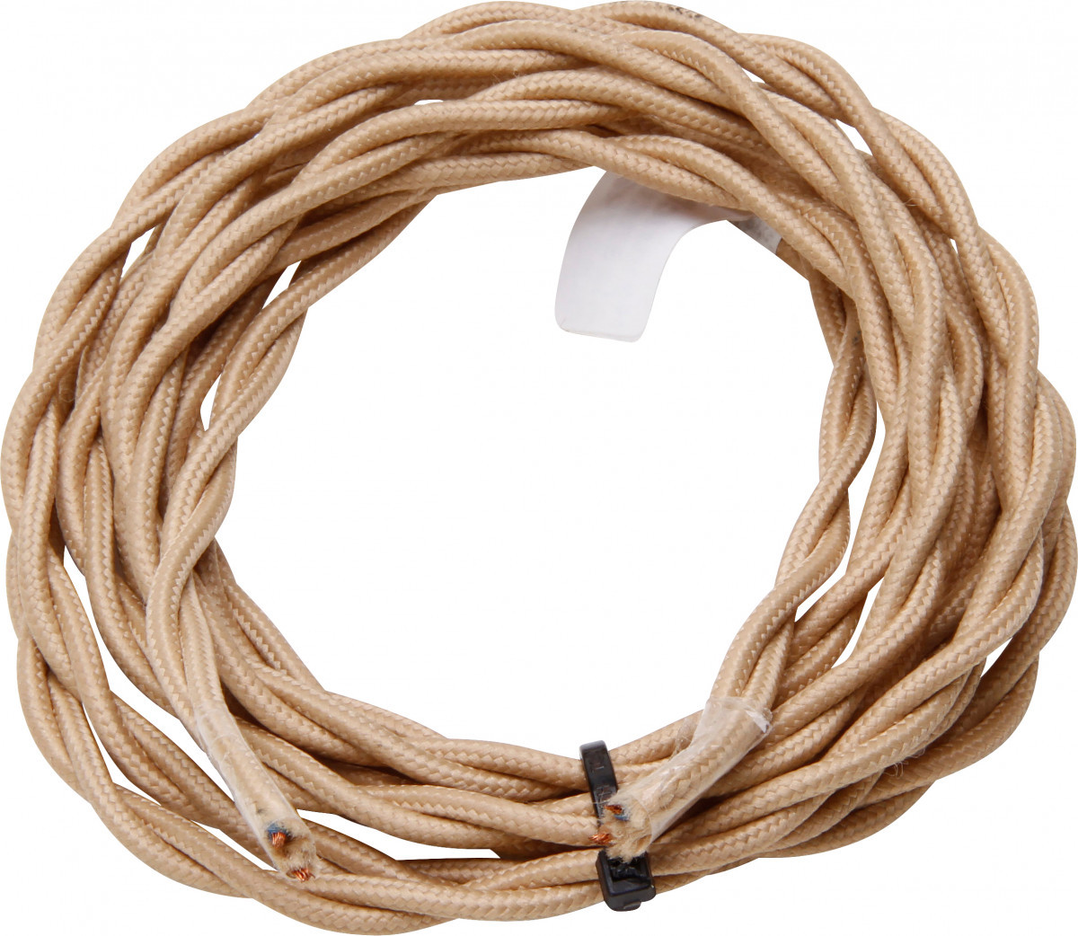 Kopp Textilleitungen Textielsnoer Gevlochten 2x0,75MM² 2M beige