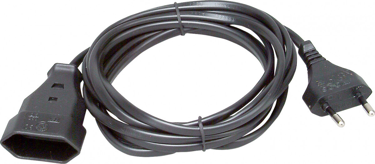 Kopp Verlengsnoeren Verlengsnoer Euro, 3 meter zwart