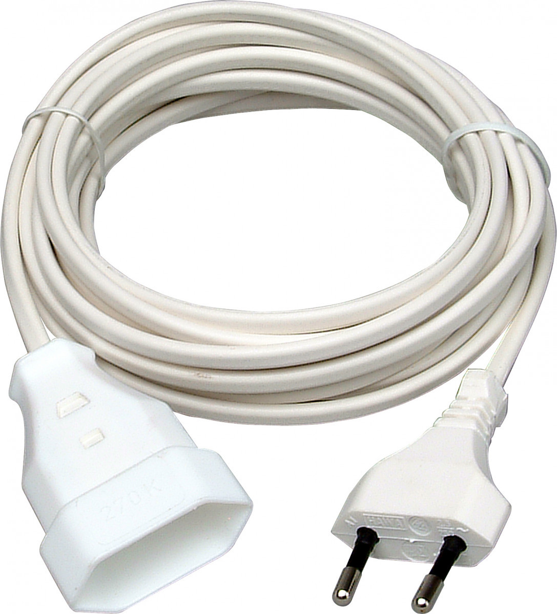Kopp Verlengsnoeren Verlengsnoer Euro, 5 meter wit