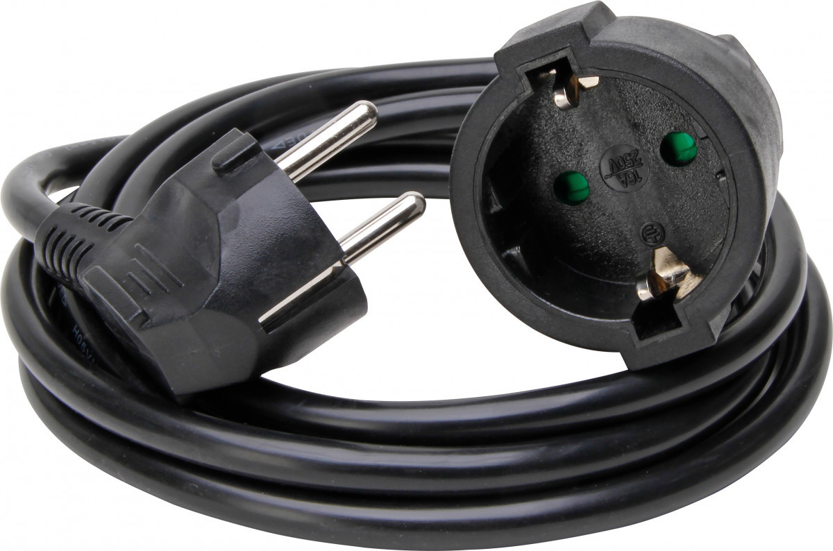 Kopp Verlengsnoeren Verlengsnoer Ra, 2 meter zwart