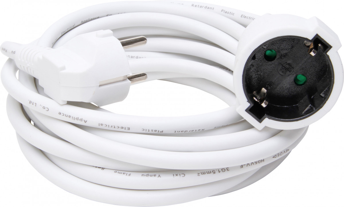 Kopp Verlengsnoeren Verlengsnoer Ra, 5 meter wit