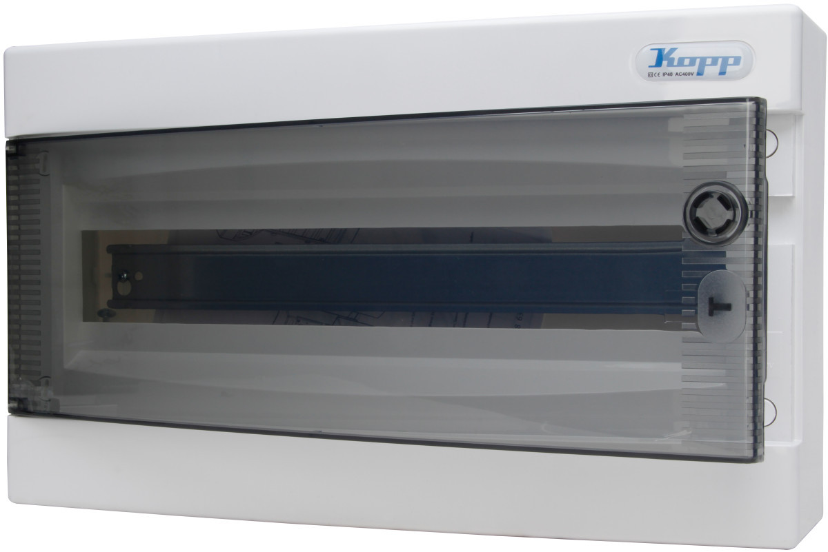 Kopp Verteilerkästen Groepenkast, opb., ip40, 18 pos. grijs/getint