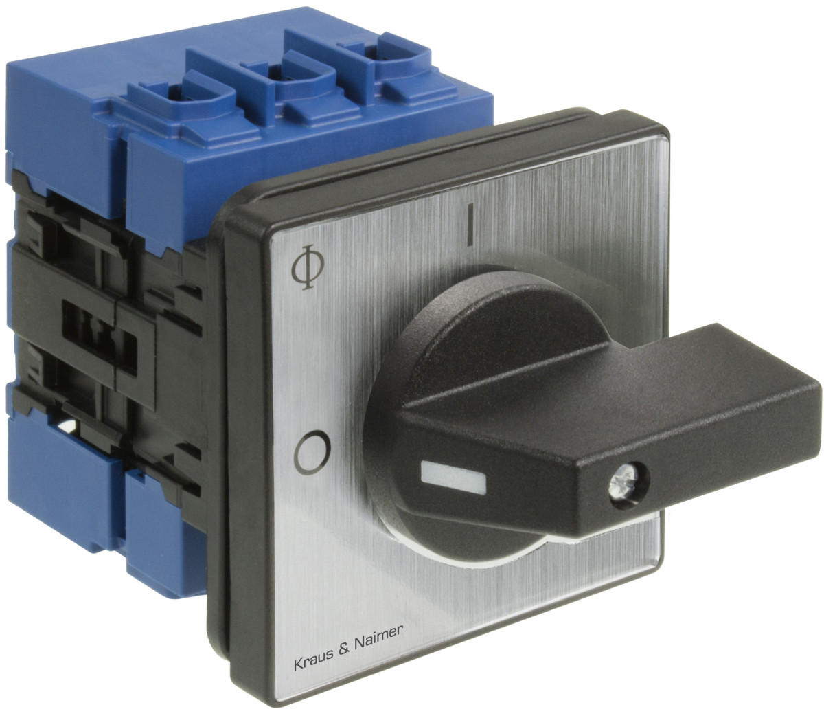 Kraus & Naimer Ausschalter Werkschak. 63a 6pol 90° 0 off - 1 on in behuizing ip66/67.