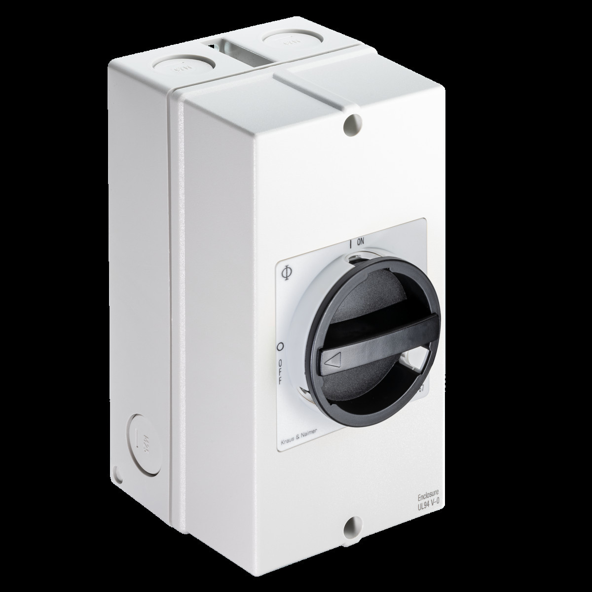 Kraus & Naimer Ausschalter Werkschakelaar 40a 4pol 90° 0 off - 1 on in behuizing ip66/67