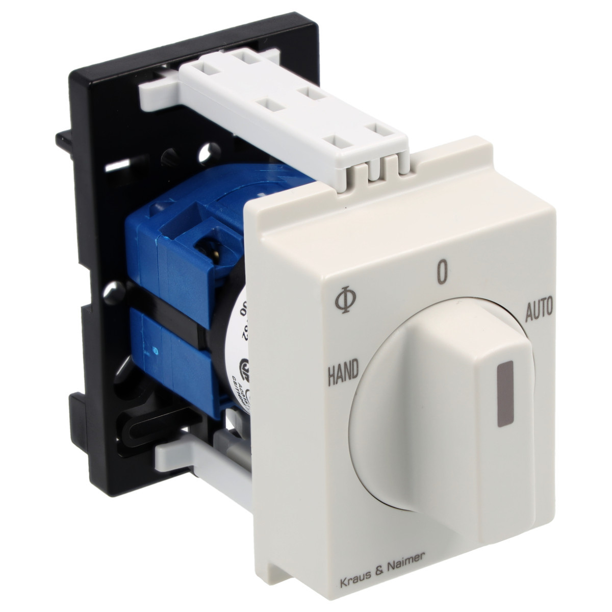 Kraus & Naimer Changeover switch Omschakelaar 10a 1pol 30° 1-0-1 dinrail mont.