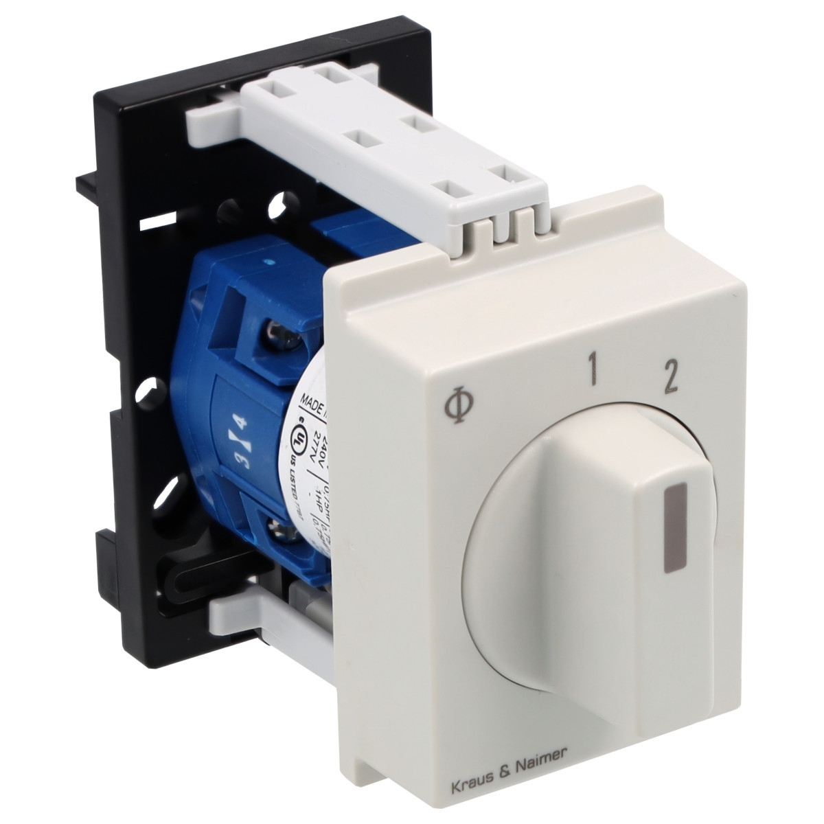 Kraus & Naimer Changeover switch Omschakelaar 10a 1pol 30° 1-2 dinrail mont.