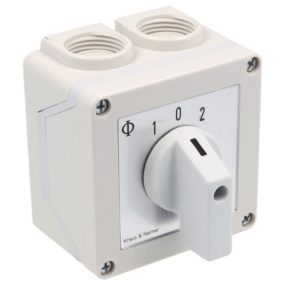 Kraus & Naimer Changeover switch Omschakelaar 20a 1pol 30° 1-0-1 in behuizing ip42