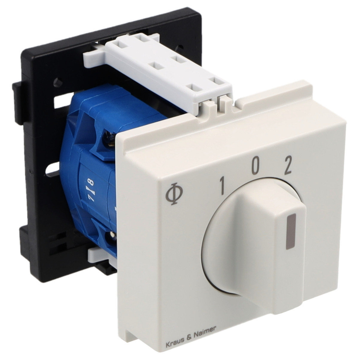 Kraus & Naimer Changeover switch Omschakelaar 20a 2pol 30° 1-0-1 dinrail mont.