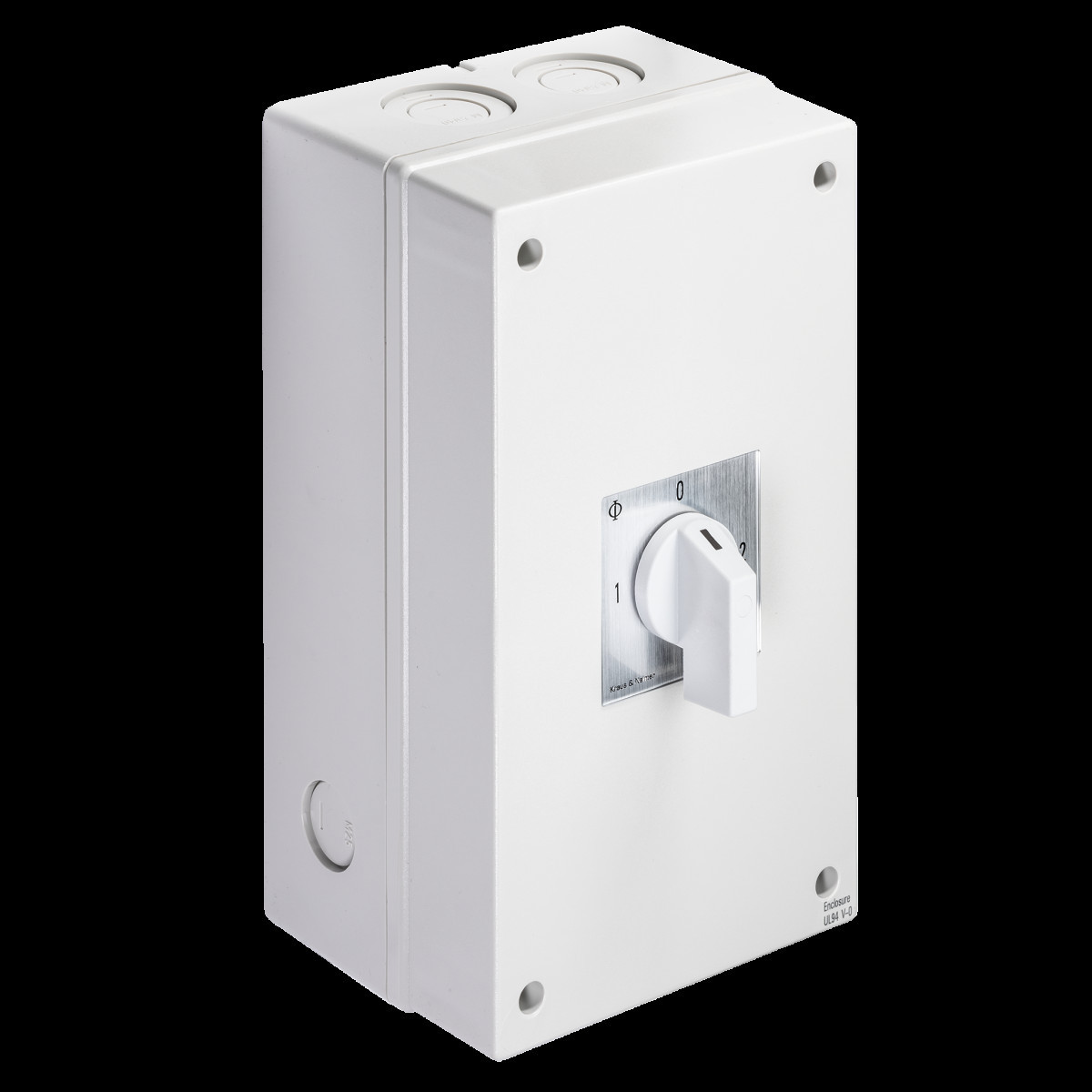 Kraus & Naimer Changeover switch Omschakelaar 32a 4pol 90° 1-0-2 in behuizing ip66/67