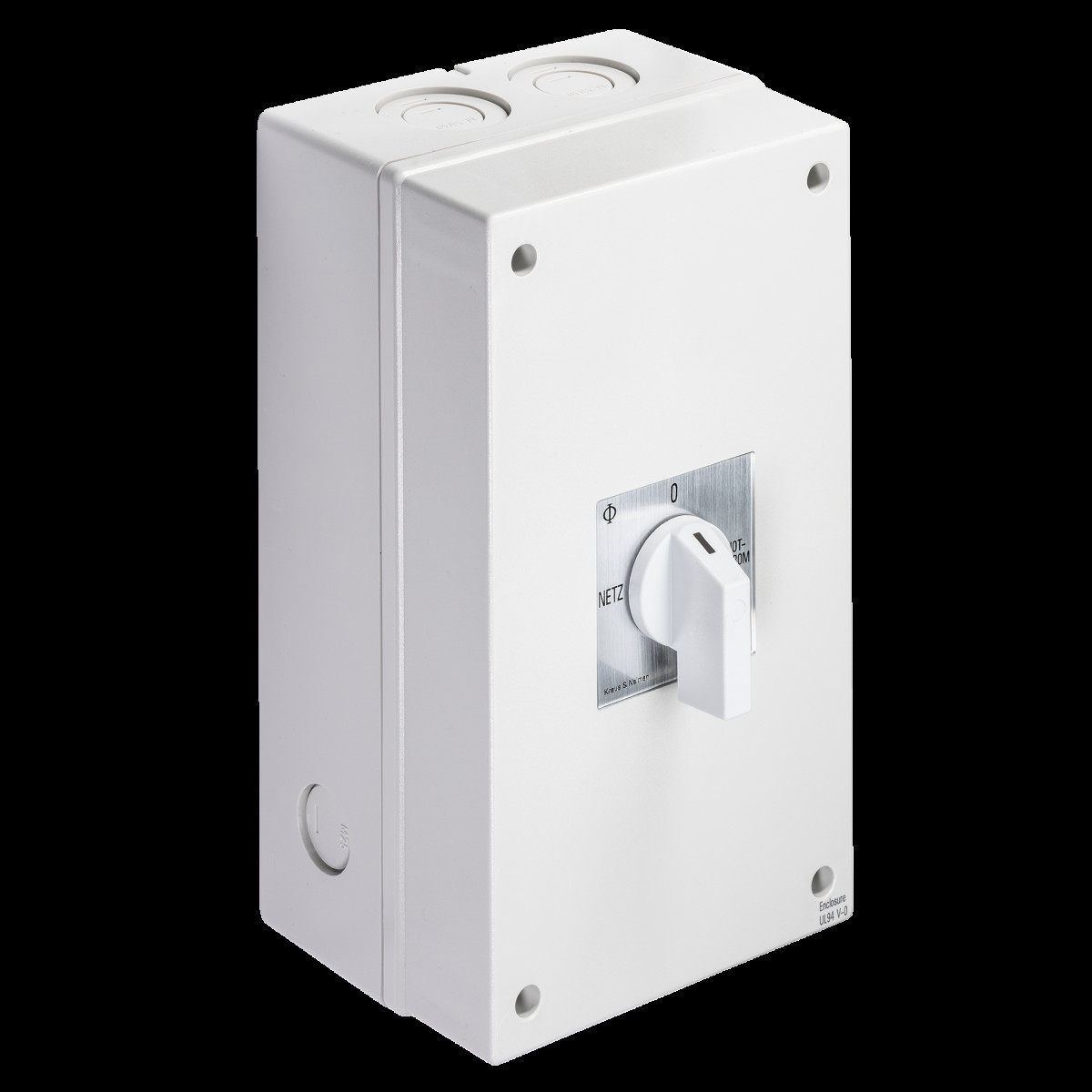 Kraus & Naimer Changeover switch Omschakelaar 32a 4pol 90° net-0-nood in behuizing ip66/67
