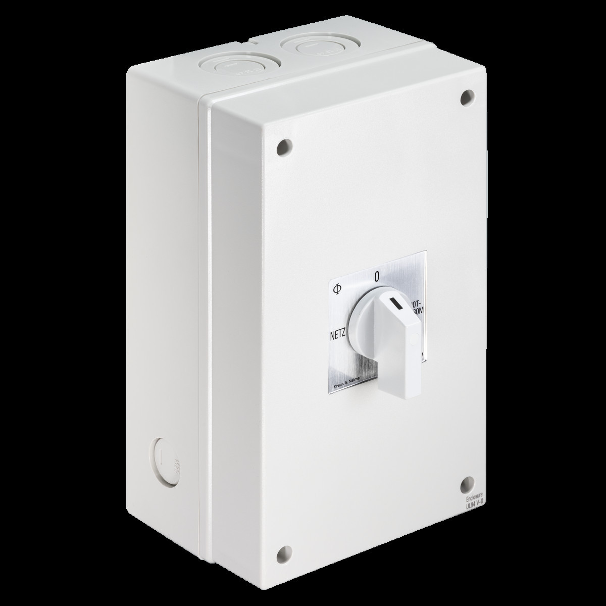 Kraus & Naimer Changeover switch Omschakelaar 63a 3pol 90° net-0-nood in behuizing ip66/67