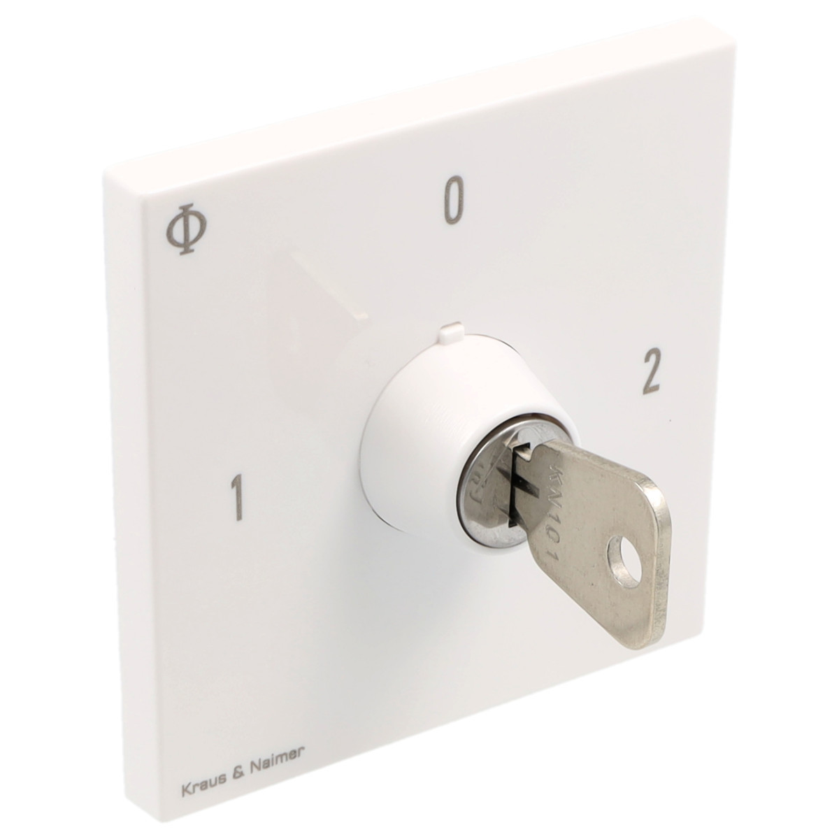 Kraus & Naimer Changeover switch Sleutelschakelaar 20a 1pol 90° 1-0-2 ip40