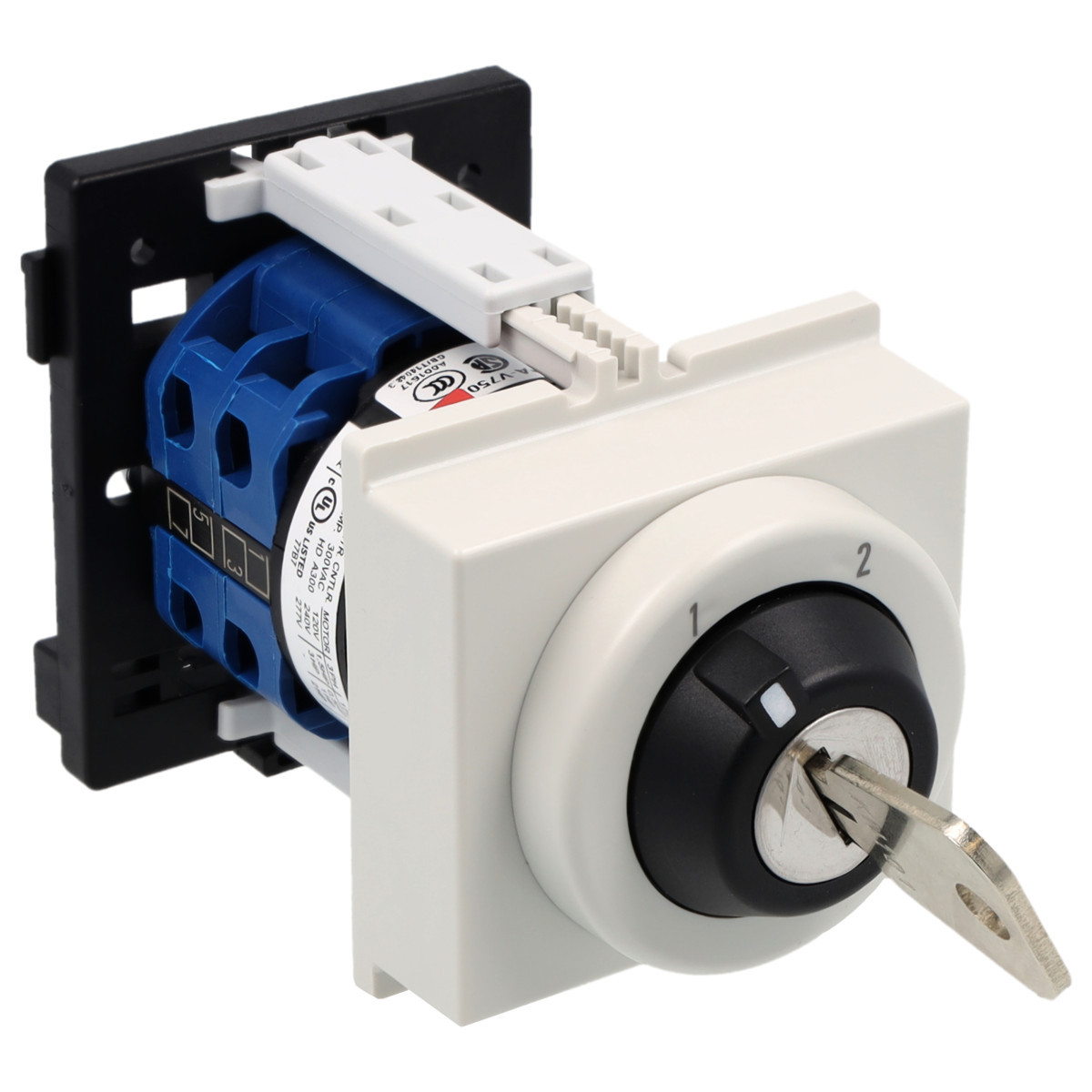 Kraus & Naimer Changeover switch Sleutelschakelaar 20a 2pol 60° 1-2 dinrail mont.