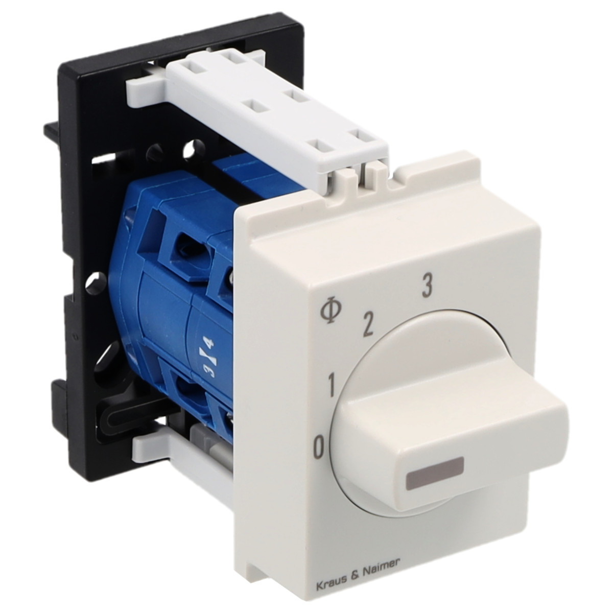 Kraus & Naimer General application switch Groepenschak. 10a 1pol 30° 0-1-2-3 dinrail mont.