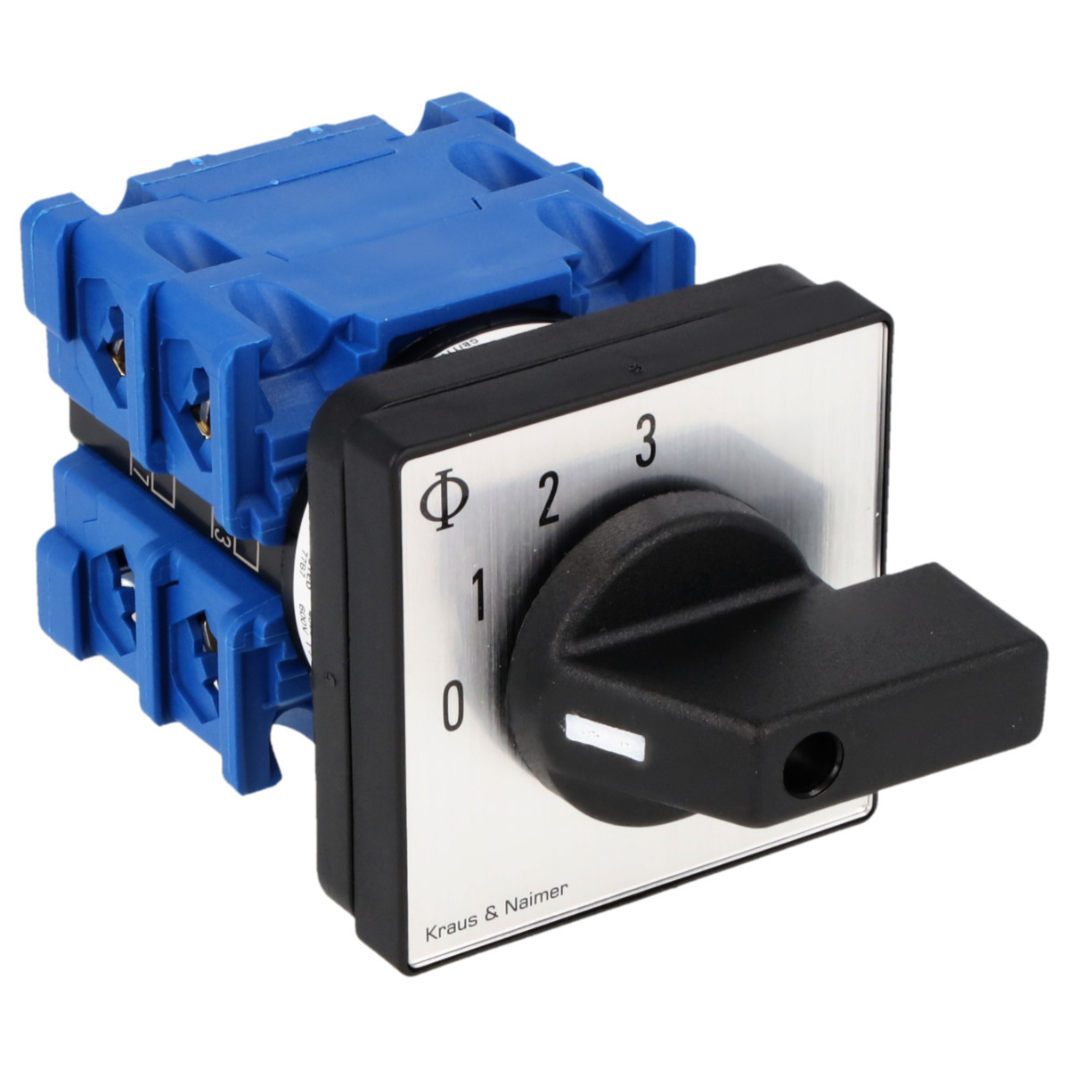 Kraus & Naimer General application switch Groepenschak. 20a 1pol 30° 0-1-2-3 frontinb. 4-gats bev. ip40