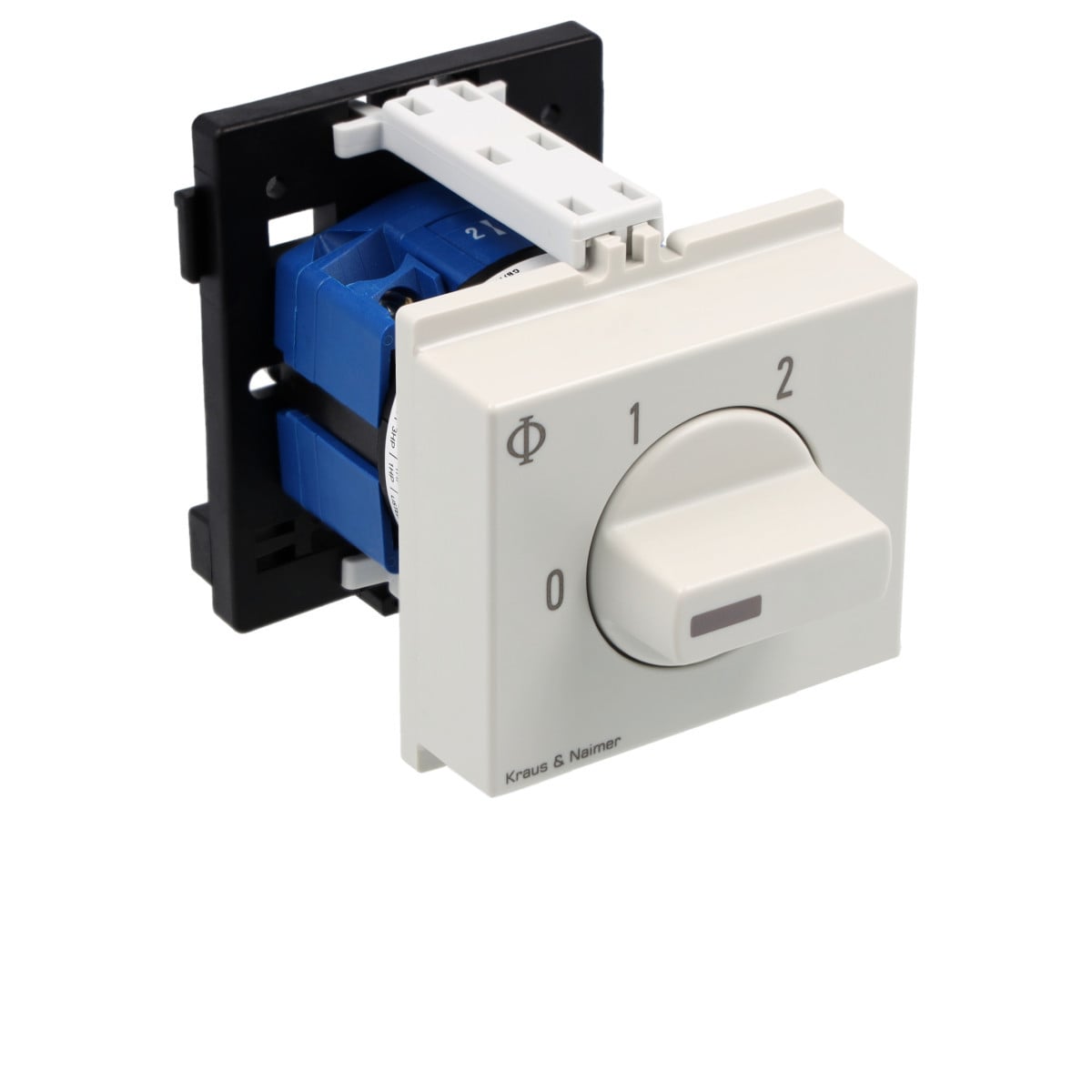 Kraus & Naimer General application switch Groepenschak. 20a 1pol 60° 0-1-2 dinrail mont.