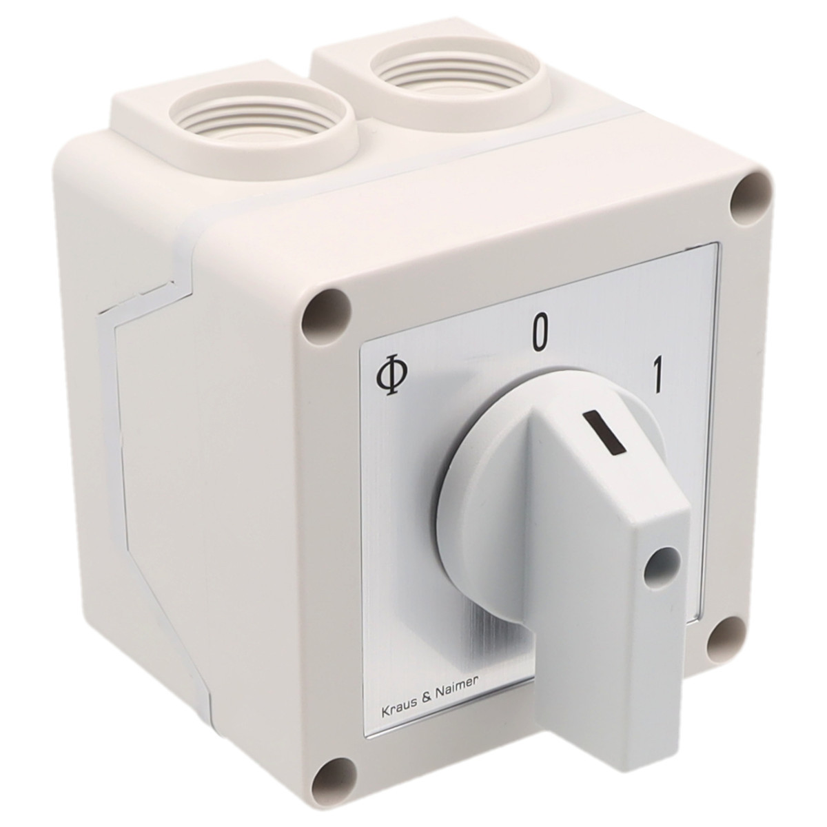 Kraus & Naimer General application switch Groepenschak. 25a 1pol 30° 0-1-2-3 in behuizing ip42