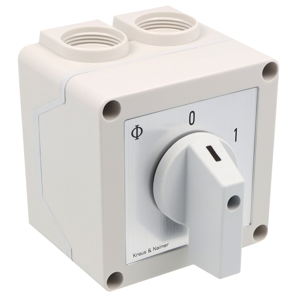 Kraus & Naimer General application switch Groepenschak. 25a 1pol 60° 0-1-2 in behuizing ip42