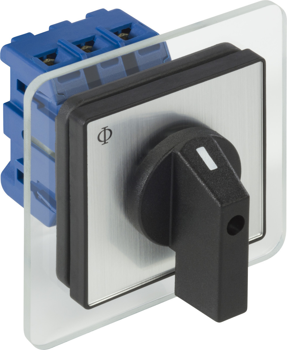 Kraus & Naimer Hauptschalter Nood/Uitschak. 25a 3pol 90° 0-1 frontinb. 4-gats bev. ip66/67.