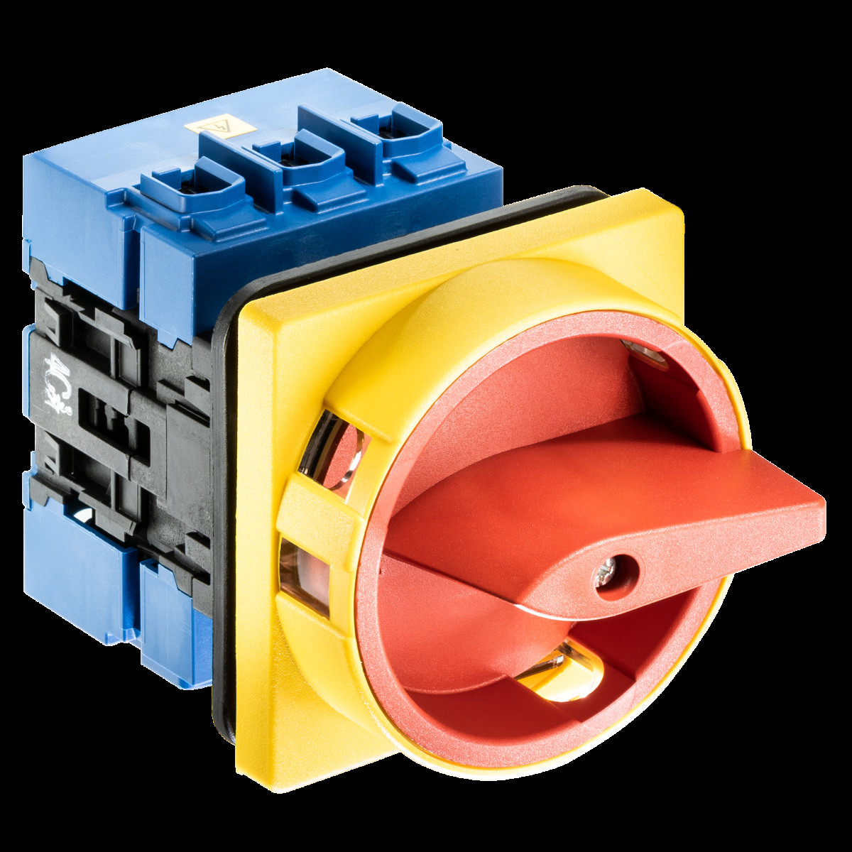 Kraus & Naimer Hauptschalter Nood/Uitschak. 40a 3pol 90° 0-1 frontinb. 4-gats bev. ip66/67