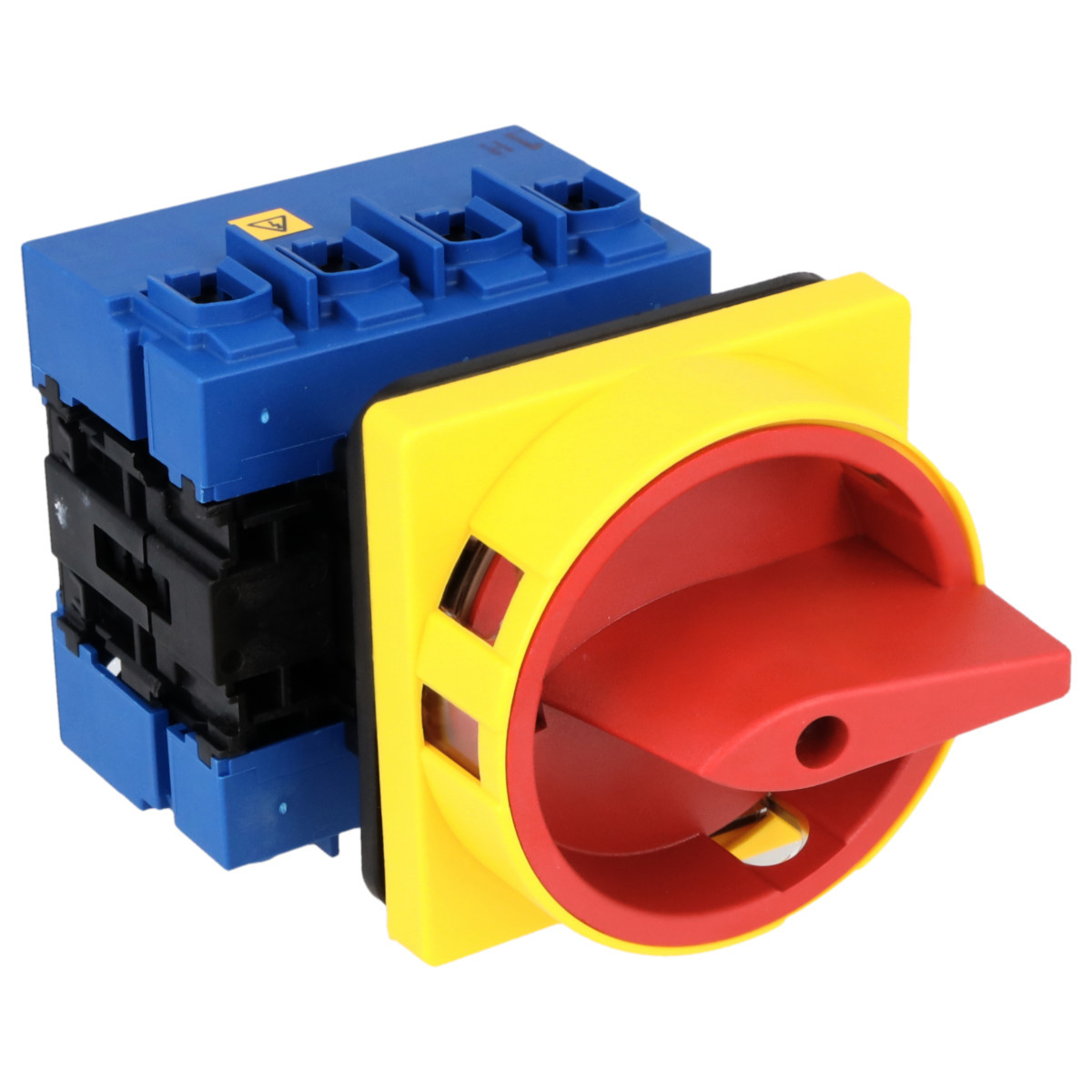Kraus & Naimer Hauptschalter Nood/Uitschak. 40a 4pol 90° 0-1 frontinb. 4-gats bev. ip66/67