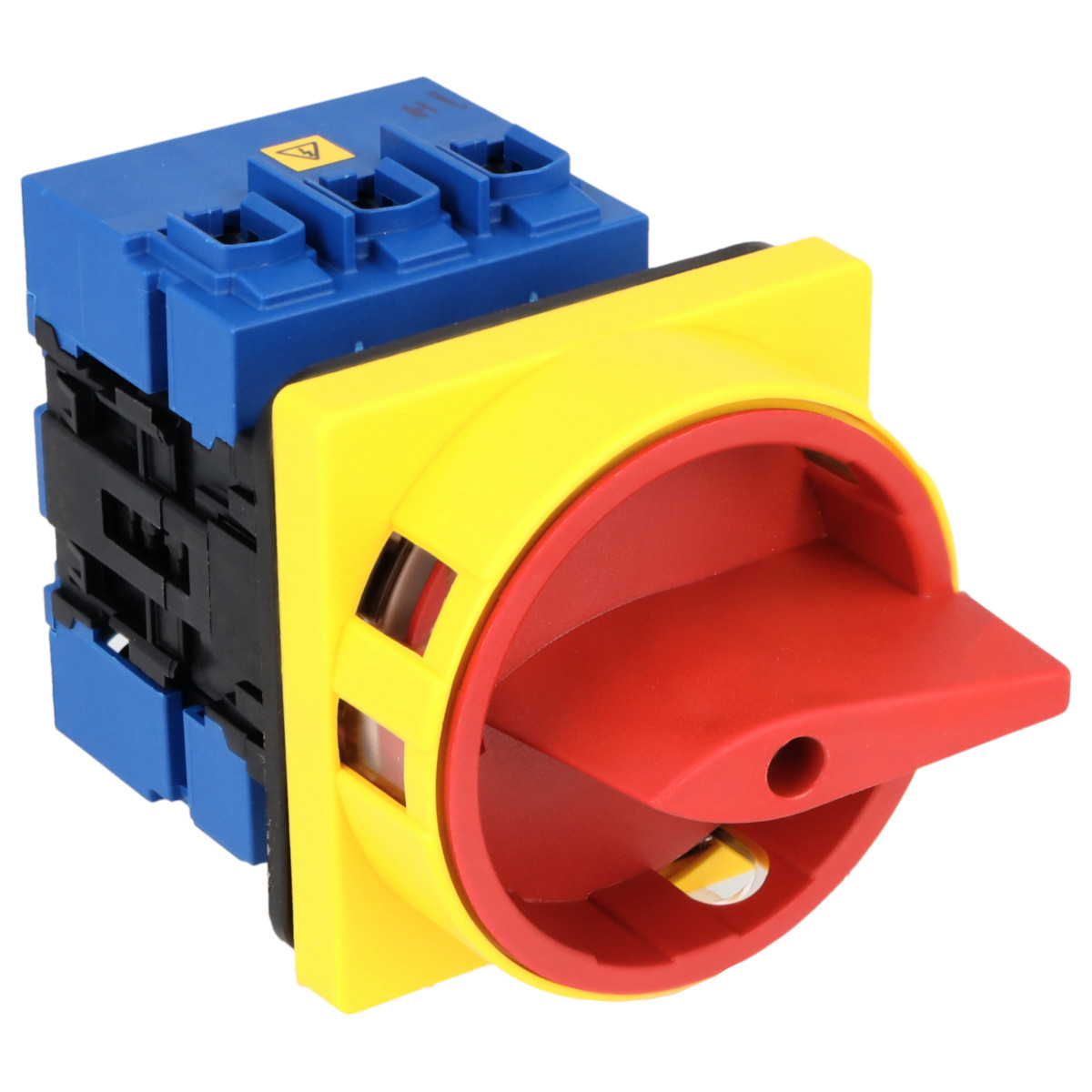 Kraus & Naimer Hauptschalter Nood/Uitschak. 63a 3pol 90° 0-1 frontinb. 4-gats bev. ip66/67