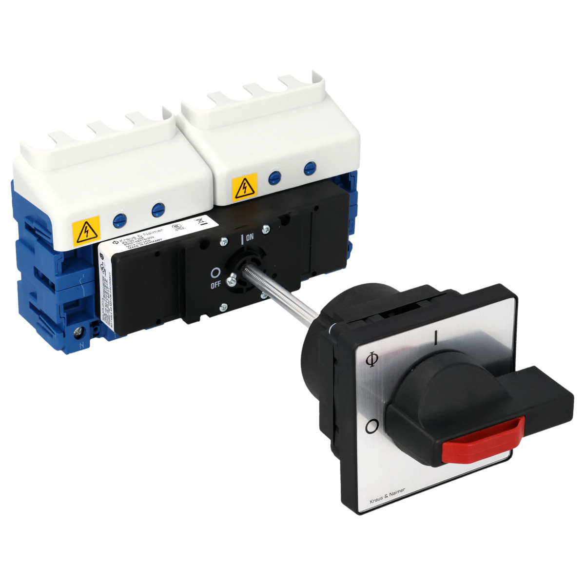 Kraus & Naimer Hauptschalter Werkschakelaar 100a 4pol 90° 0--1 bodemmon. 4-gats ip40